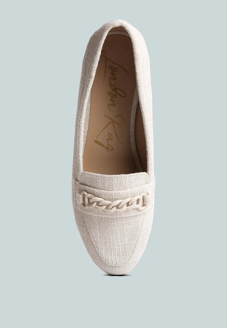 Abeera Chain Embellished Loafers