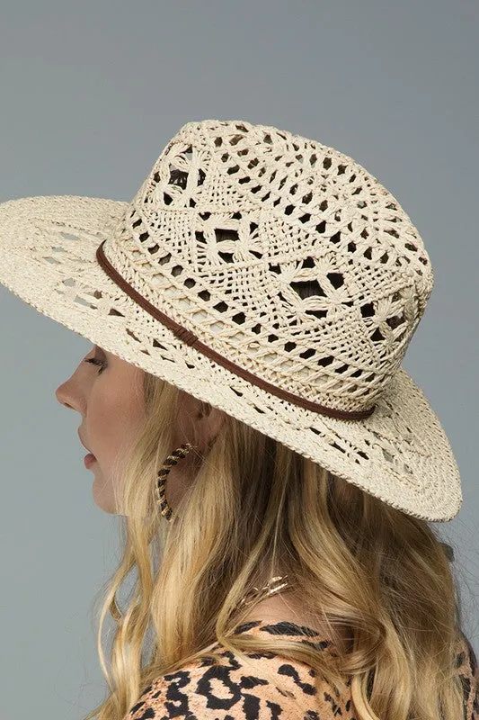 ACCESSORY- HAT- Holli- Panama with pizazz