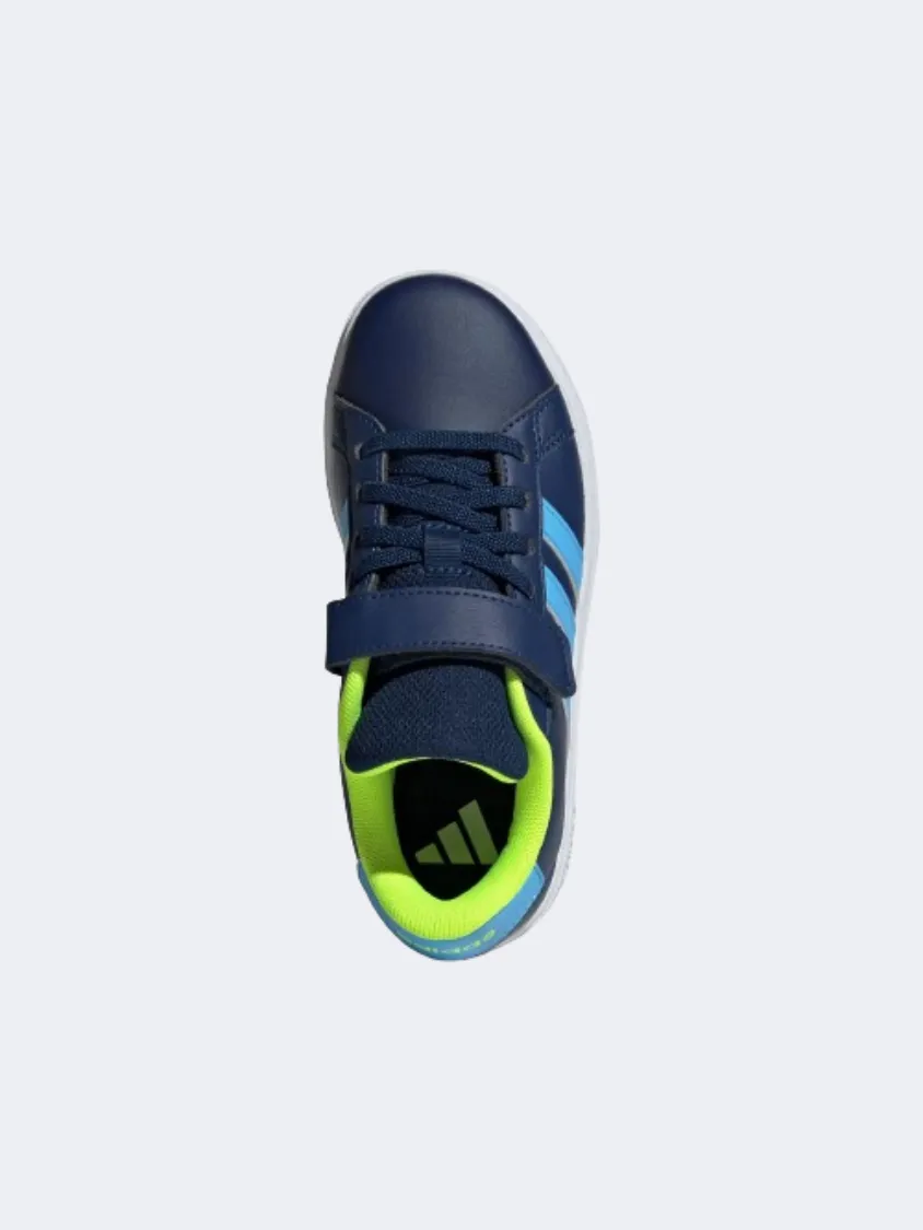 Adidas Grand Court 2 Ps-Boys Sportswear Shoes Dark Blue/Lemon