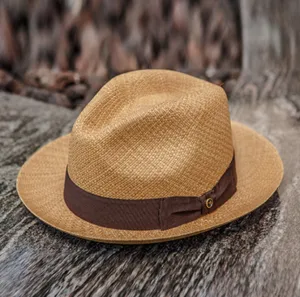 Austral Hats - Light Brown Panama Hat with Brown Bow Band