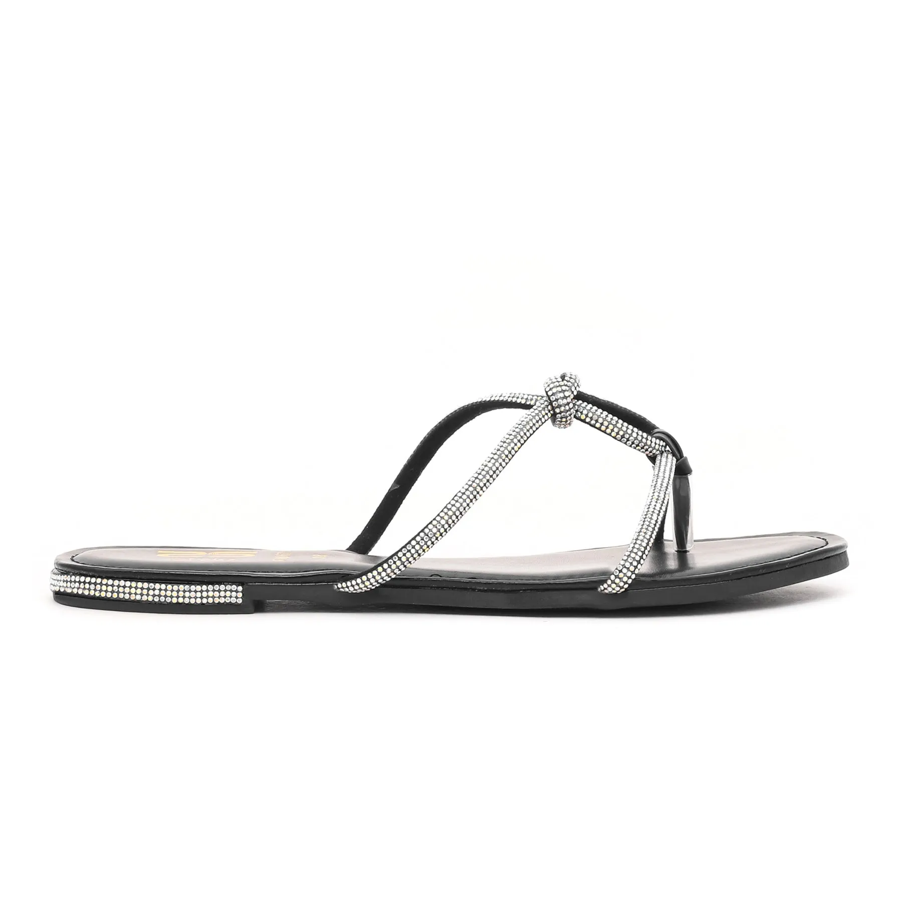 Black Fancy Chappal FN0671