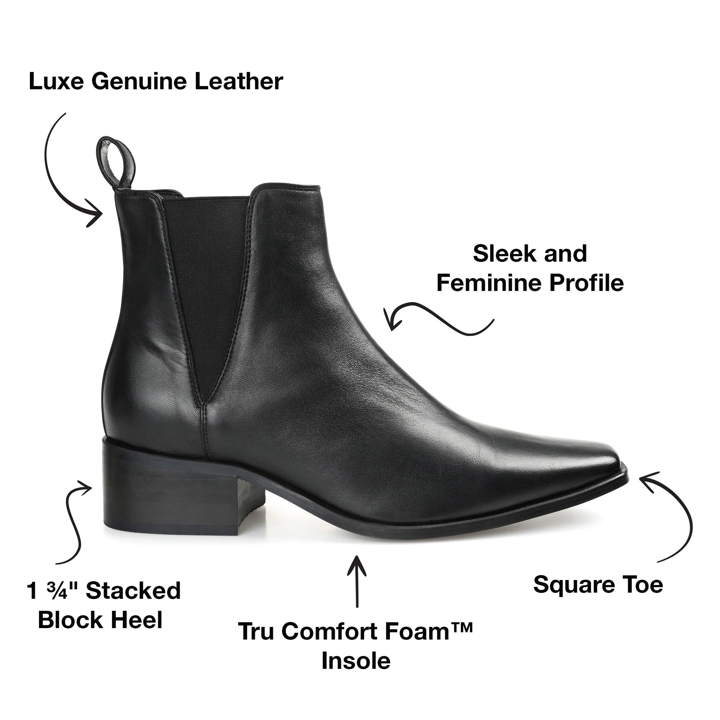 BROOKLEE CHELSEA BOOTS IN LEATHER