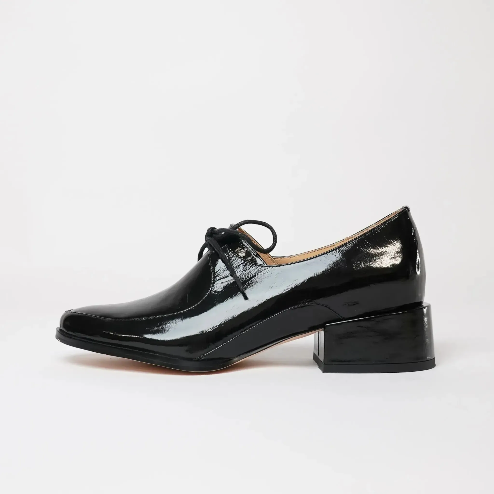 Casi Black Crinkle Loafers