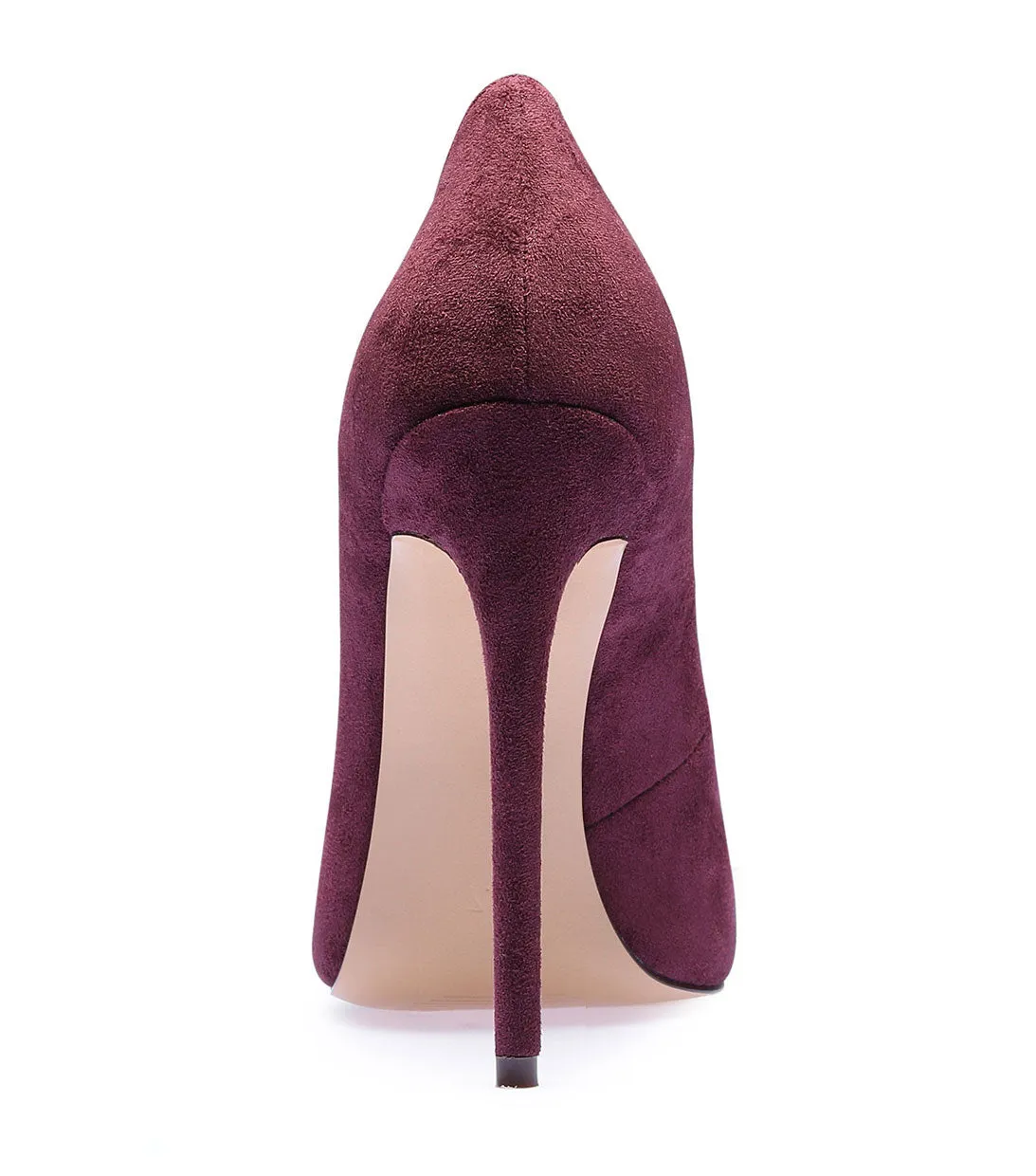 CASTAMERE Women's High Heels Slip On Pumps Pointy Toe Stilettos 12CM Suede Shoes