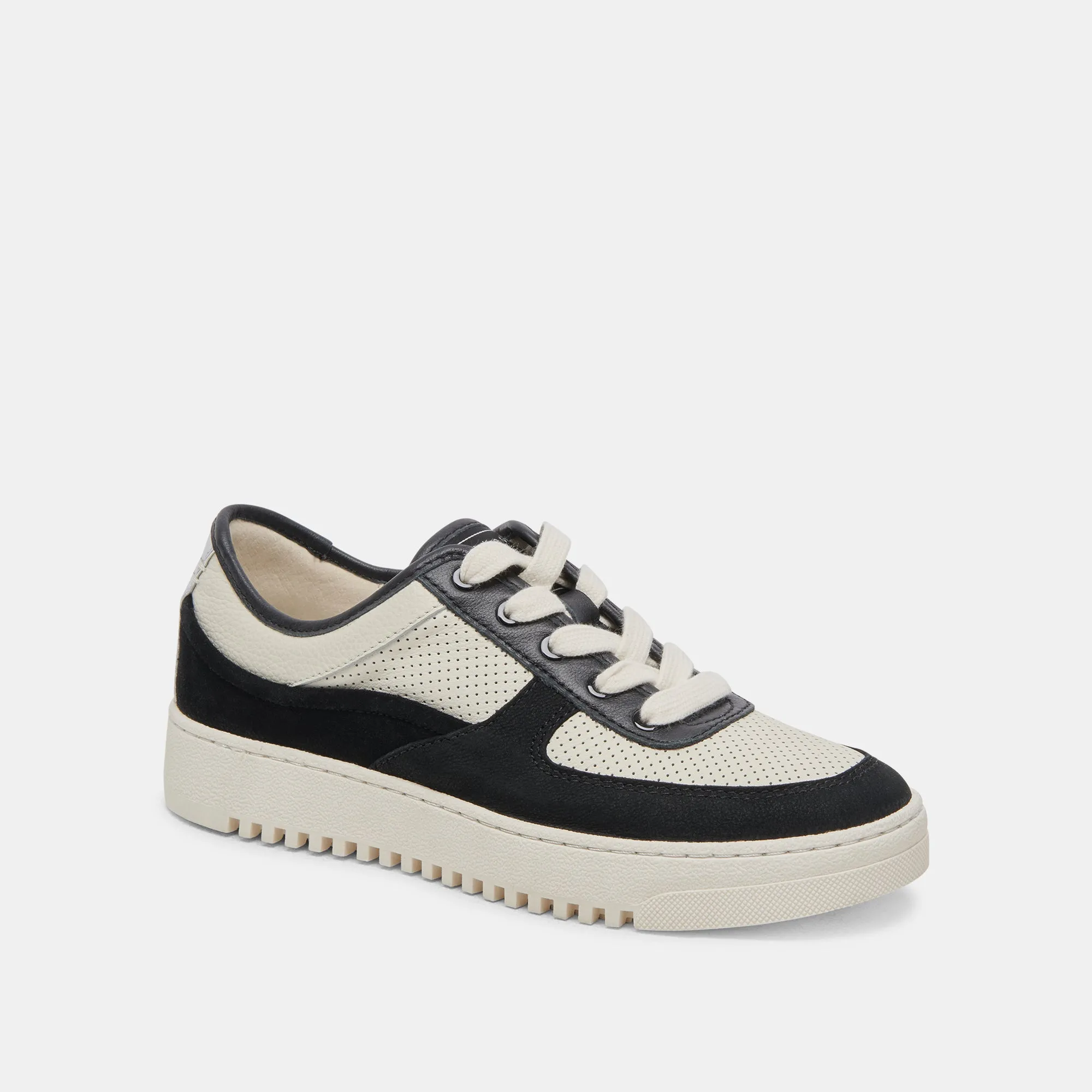 CYRIL SNEAKERS BLACK WHITE LEATHER