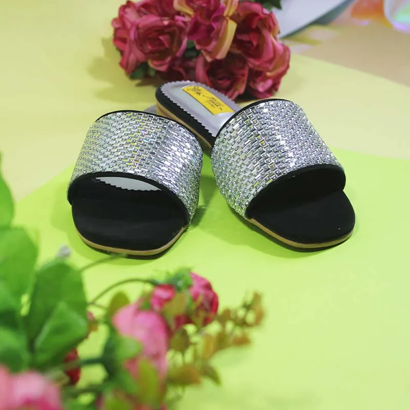 Fancy Slippers In Black