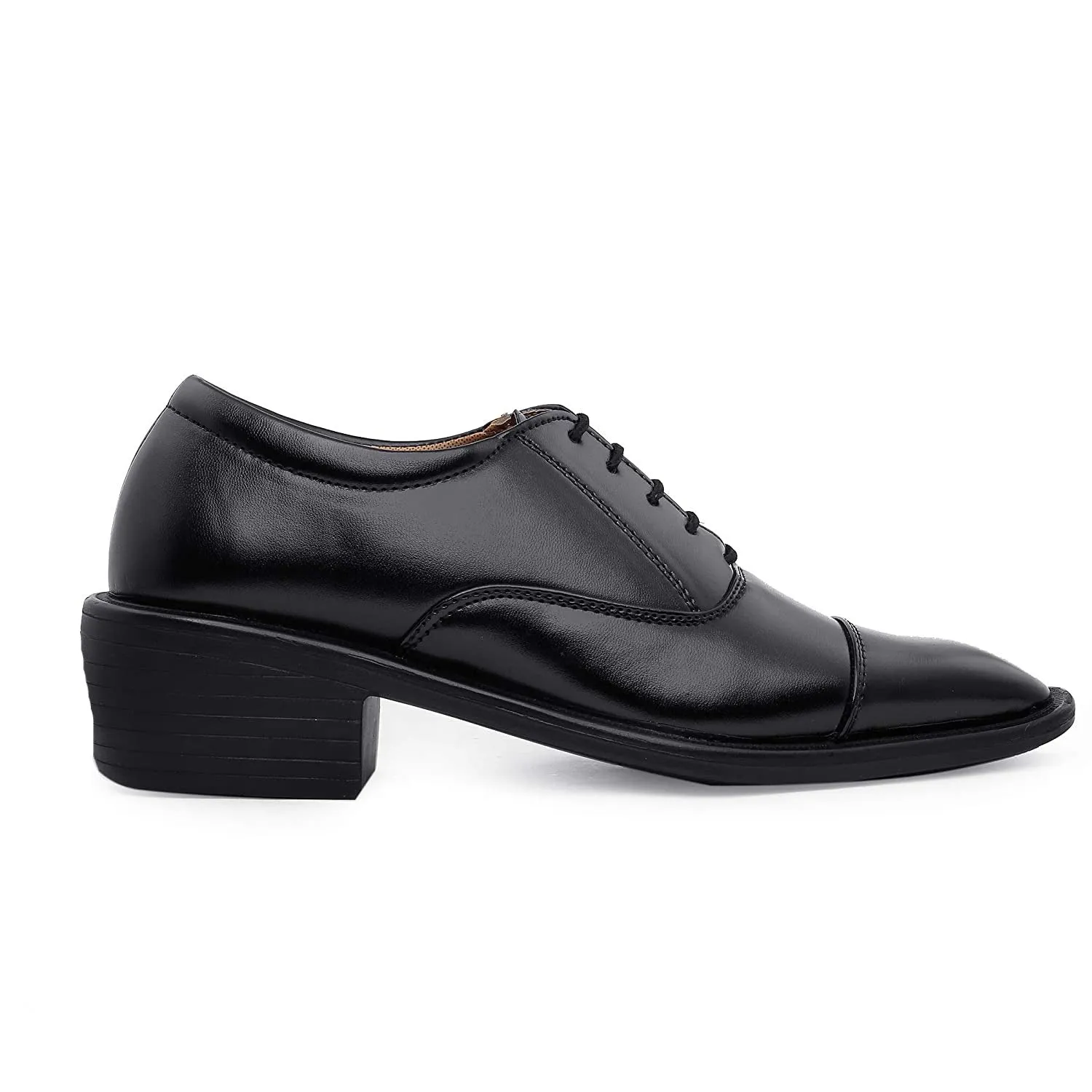 Fashionable Black Casual And Formal Office Wear Lace-Up Shoes-JonasParamount