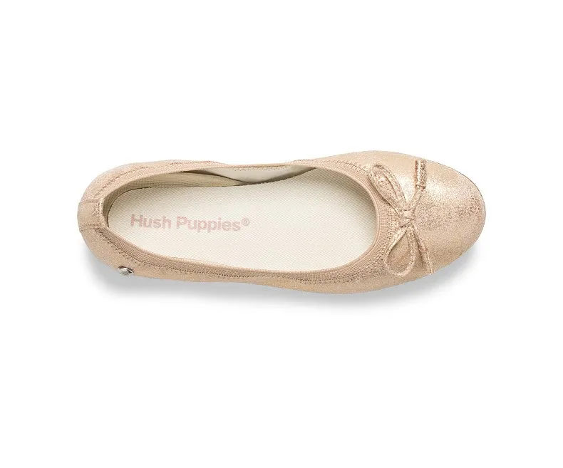 Hush Puppies Rose Gold Josie Children’s Flat