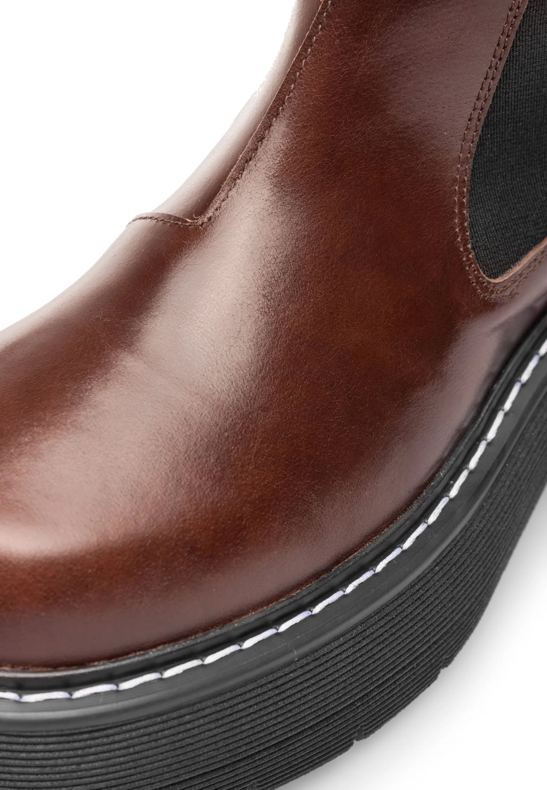 Joy Dark Brown High Chelsea Boots