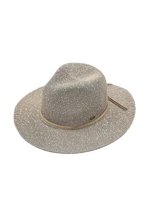 Knit Sequin Panama Hat