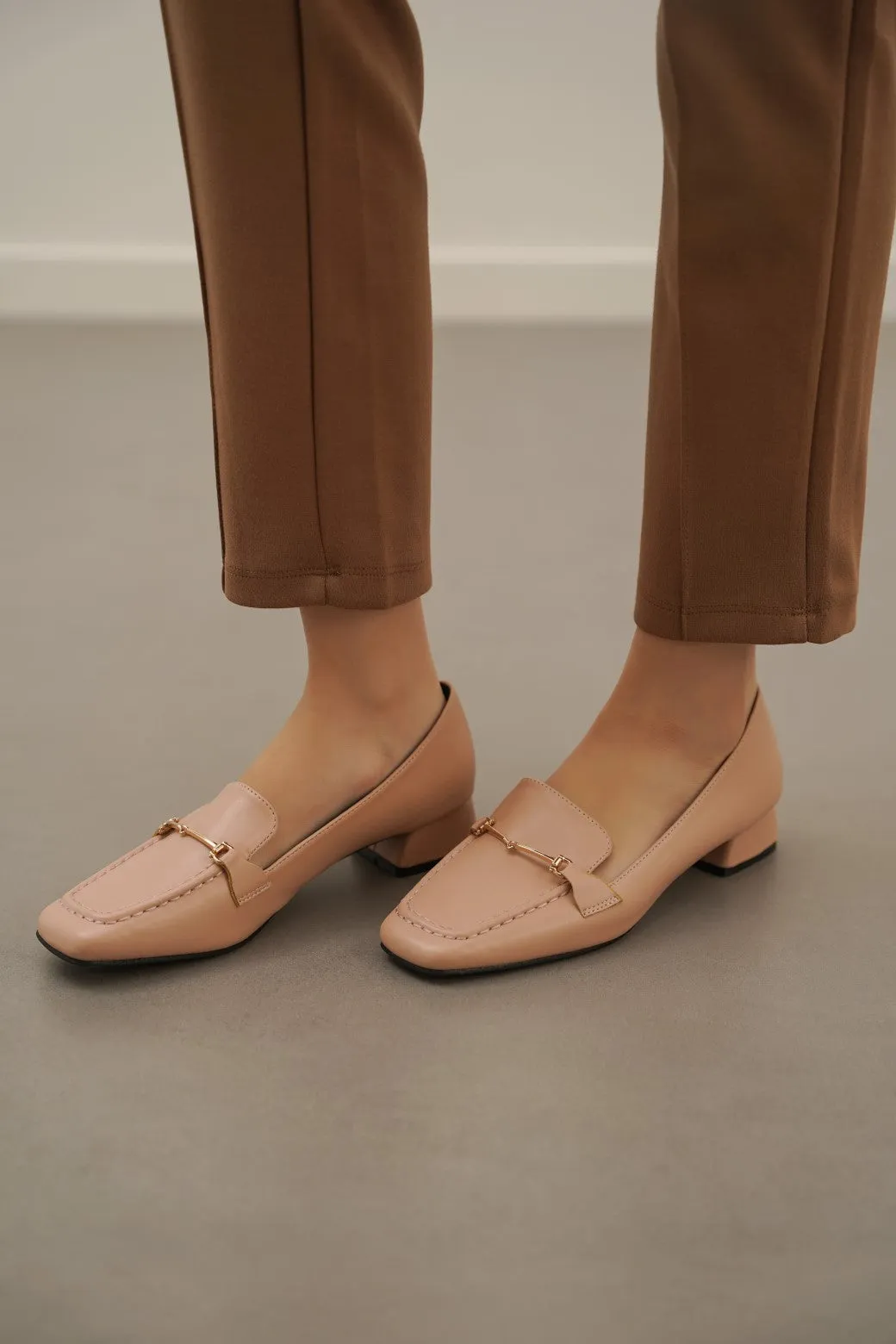 LOAFERS WITH BLOCK HEEL