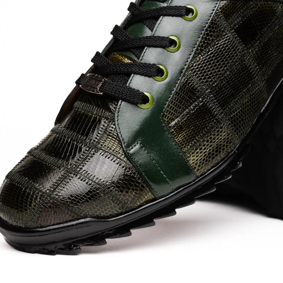 Marco Di Milano Bari Men's Shoes Genuine Patchwork Lizard Skin Fashion Sneakers (MDM1142)