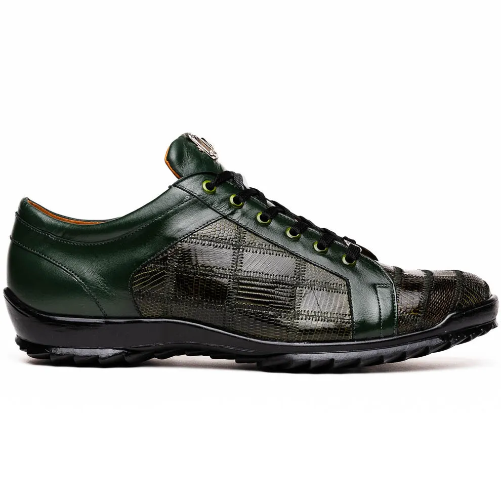 Marco Di Milano Bari Men's Shoes Genuine Patchwork Lizard Skin Fashion Sneakers (MDM1142)