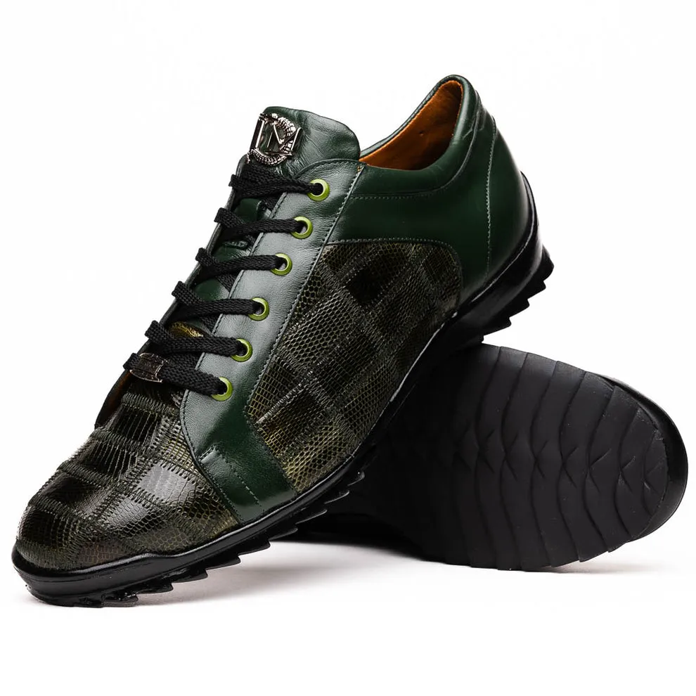 Marco Di Milano Bari Men's Shoes Genuine Patchwork Lizard Skin Fashion Sneakers (MDM1142)