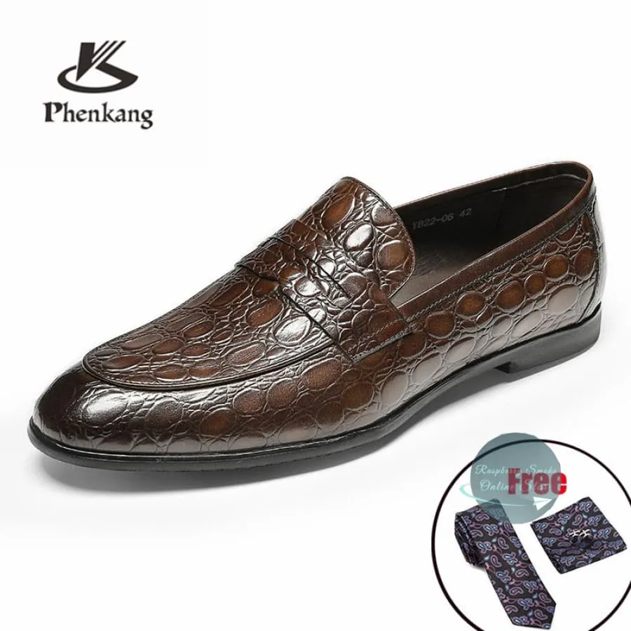 Men Genuine Leather Slip-On Shoes