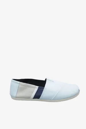 Men Grey Material Block Slip-On