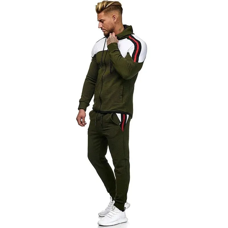 Men Hoodie Jacket   Pants Tracksuit