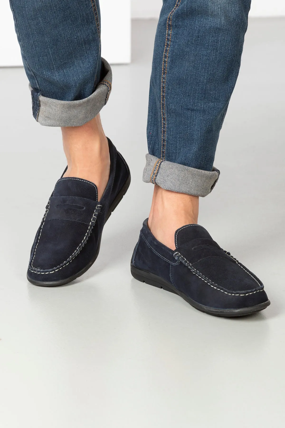 Men's Suede Driving Loafers - Sandsend