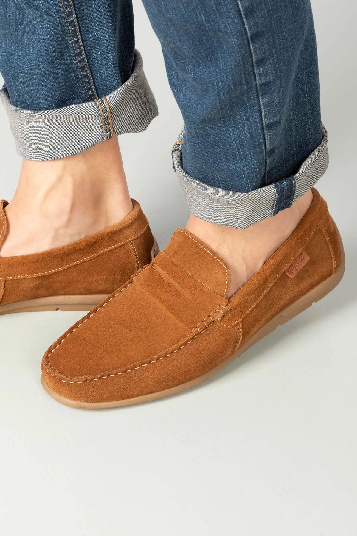 Men's Suede Driving Loafers - Sandsend