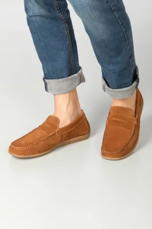 Men's Suede Driving Loafers - Sandsend