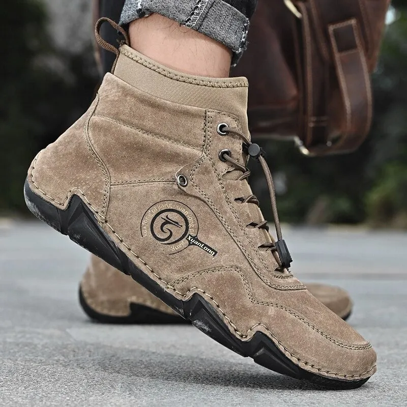 Men's Warm Leather Snow Ankle Boots