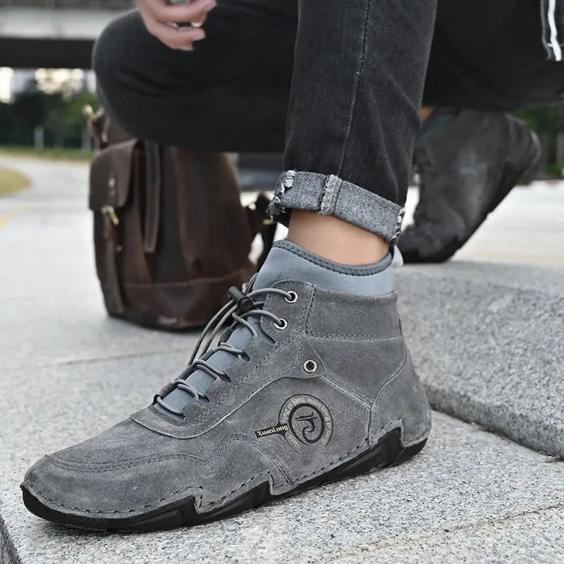 Men's Warm Leather Snow Ankle Boots