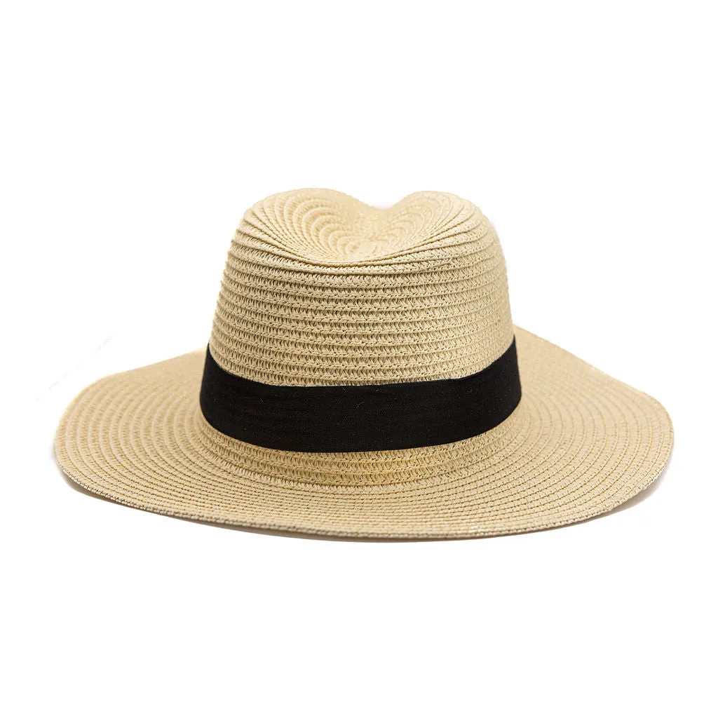 Panama fedora wide brim hat