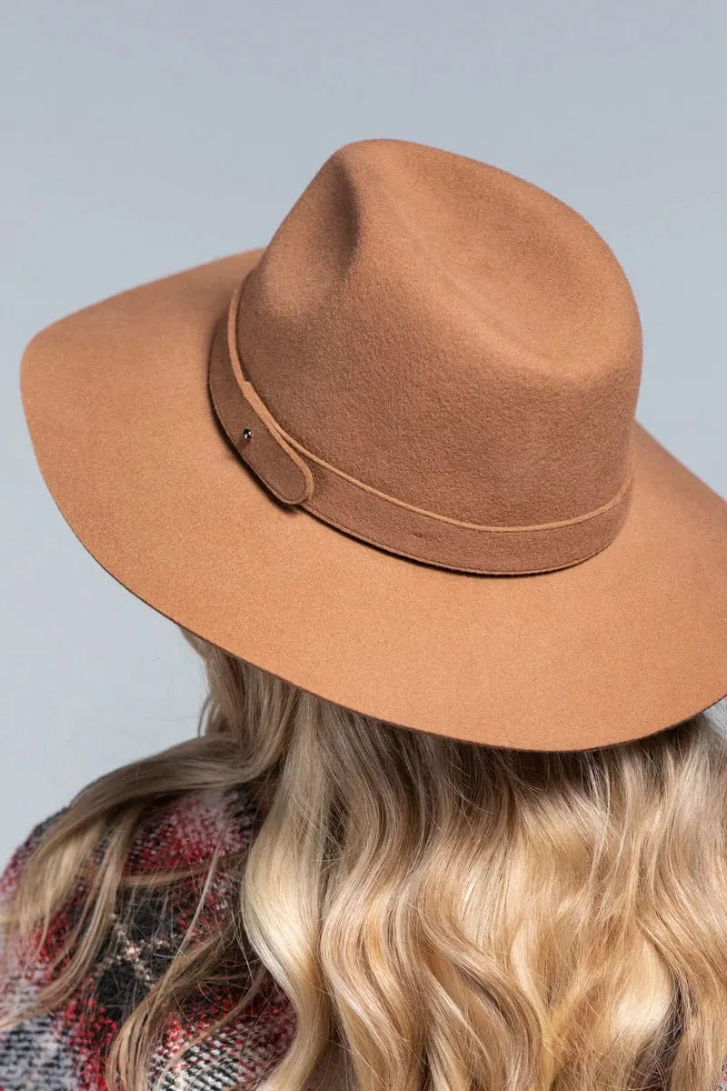 Panama Wool Hat with Band (Pecan)