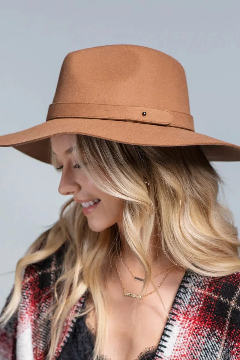 Panama Wool Hat with Band (Pecan)