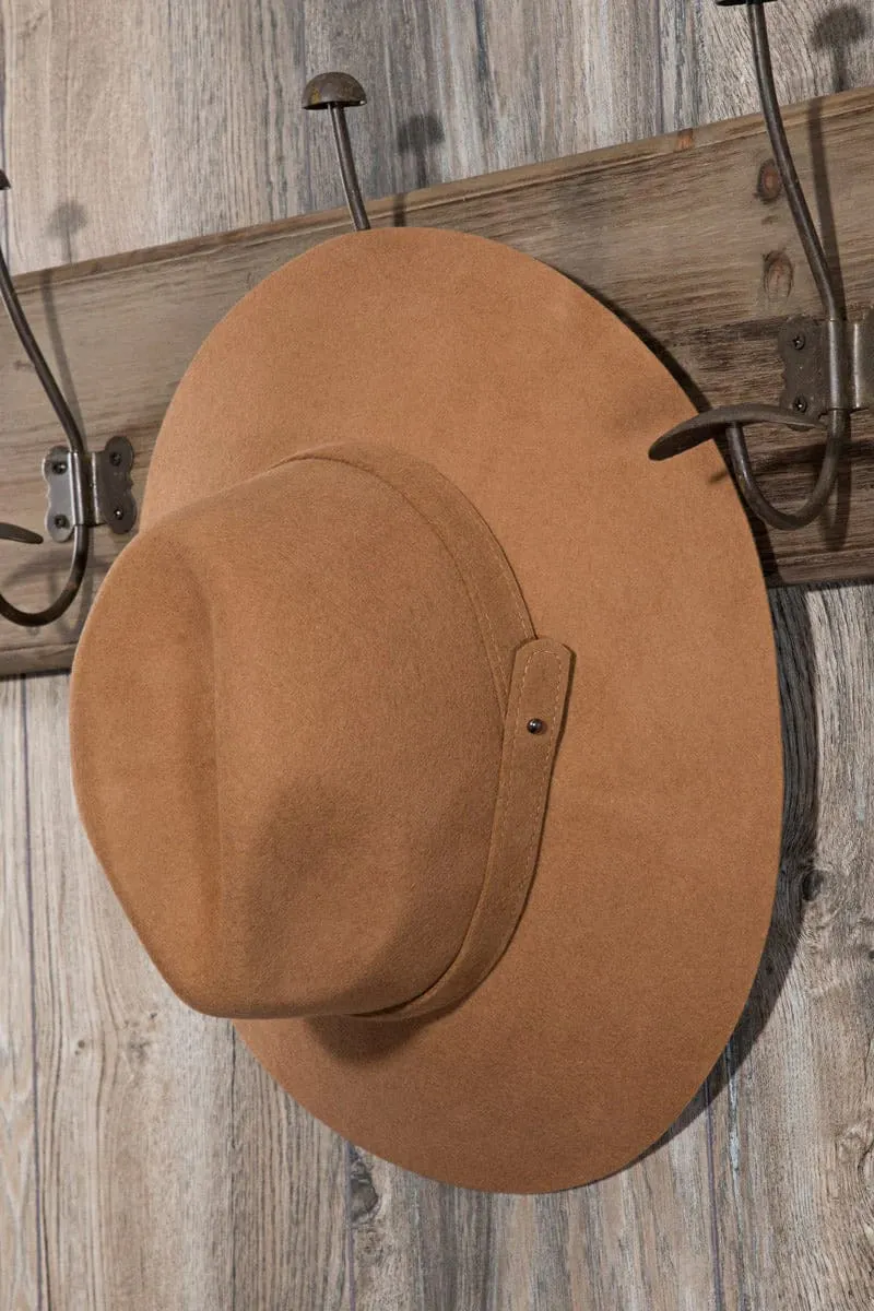 Panama Wool Hat with Band (Pecan)