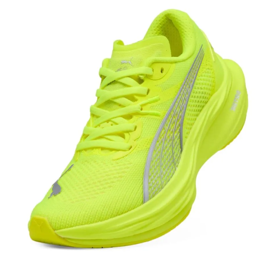 Puma Women's Deviate NITRO 3 Running Shoes in Yellow Alert/PUMA Silver SS25