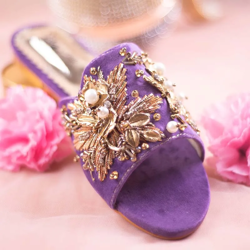 Purple Fancy Slipper