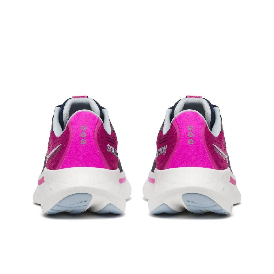 Saucony Women's Ride 18 Running Shoes in Navy/Fuchsia SS25