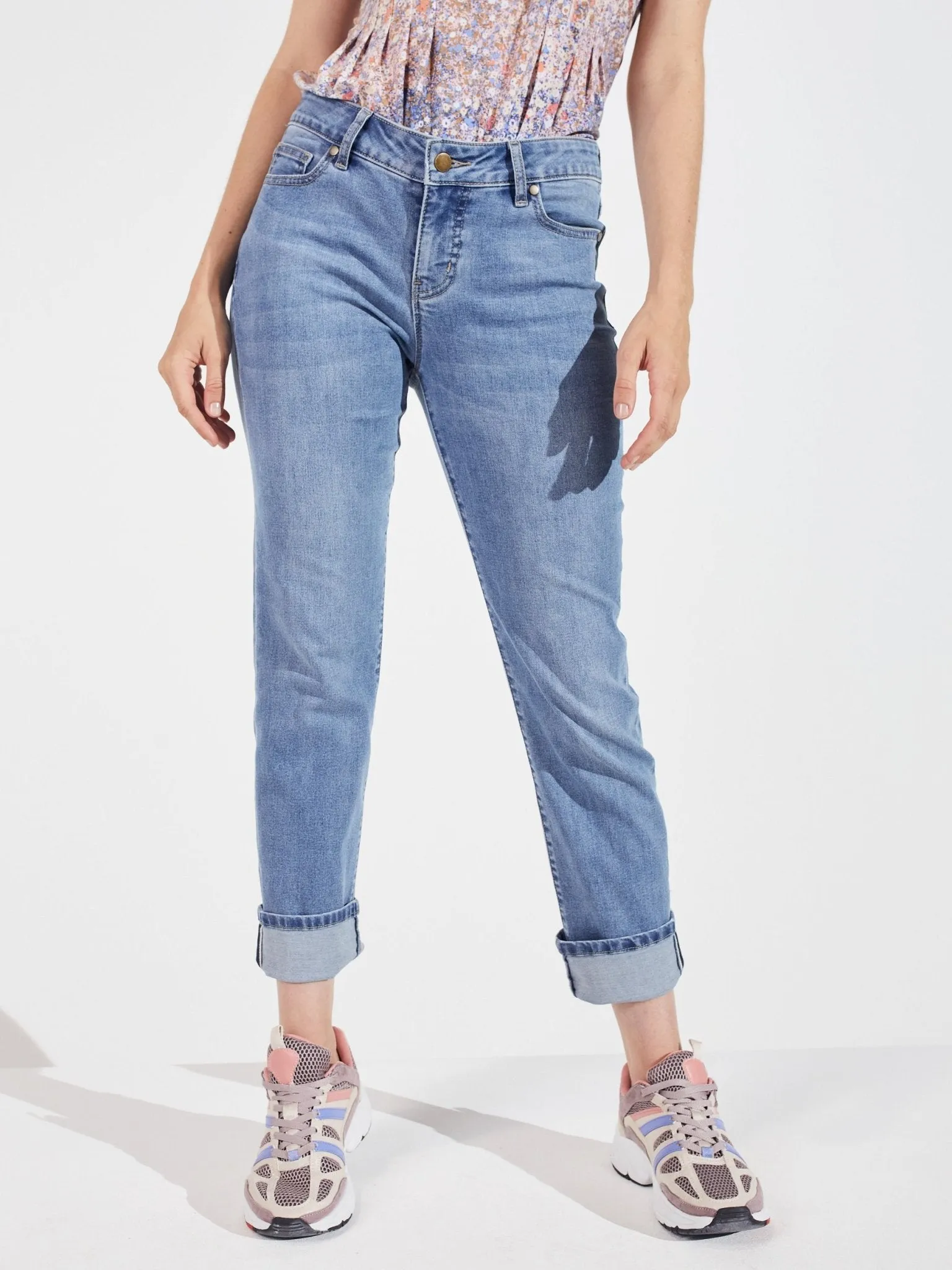 Signature Girlfriend 5 Pocket Jeans With Selvedge Cuff