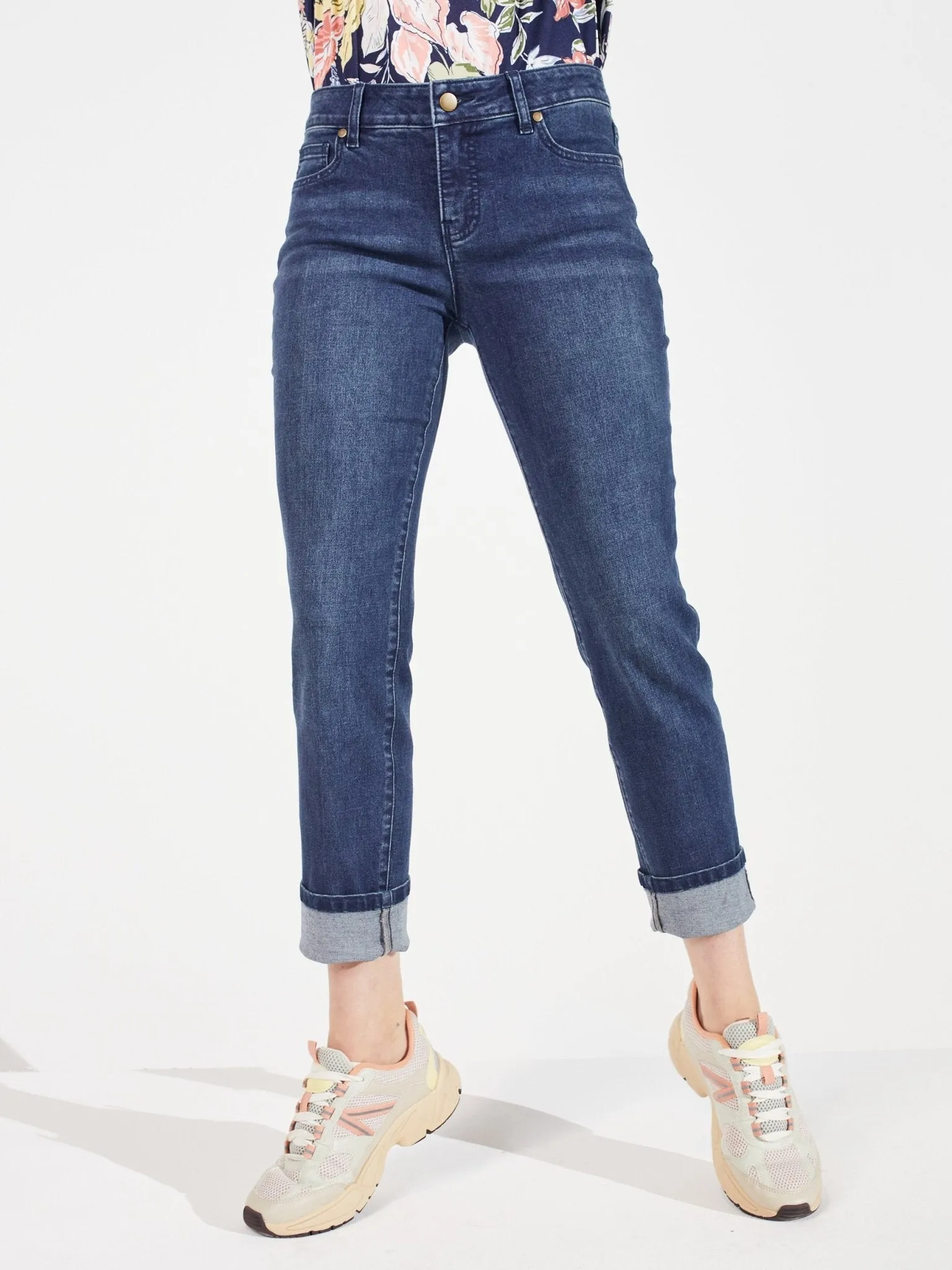 Signature Girlfriend 5 Pocket Jeans With Selvedge Cuff