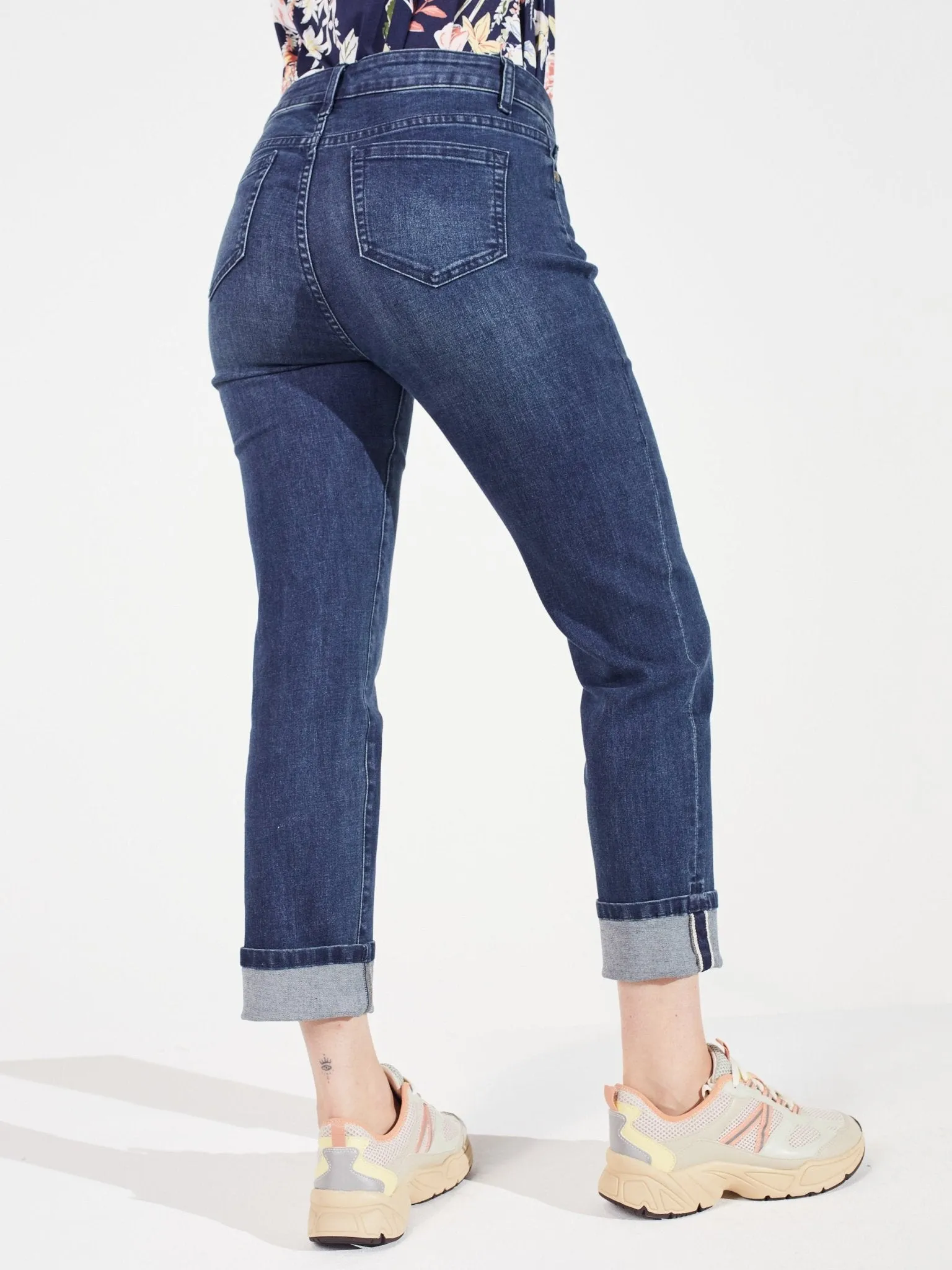 Signature Girlfriend 5 Pocket Jeans With Selvedge Cuff