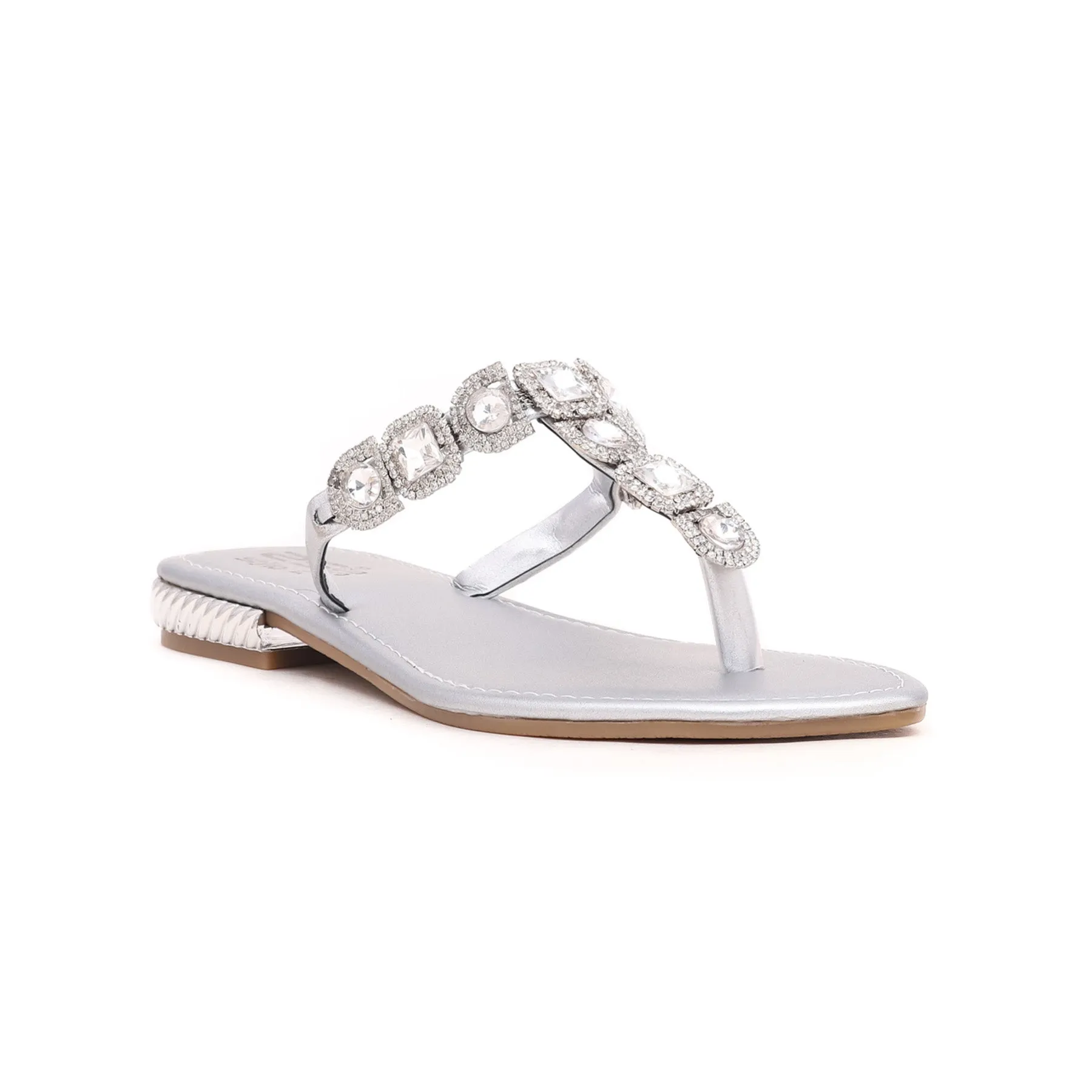 Silver Fancy Chappal FN0626