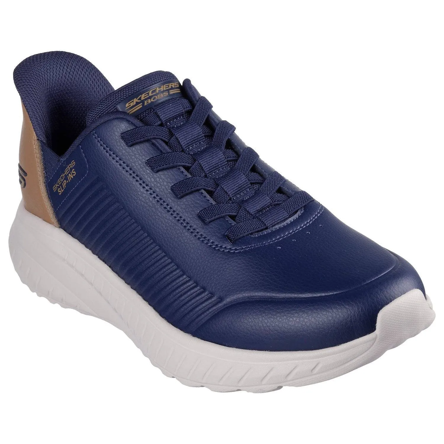 Skechers 118305 Bobs Squad Chaos Hands Free Mens Navy Slip On Trainers