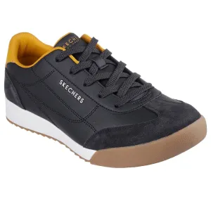 Skechers 183284 Zinger 2.0 - Ultimat Mens Black Leather Lace Up Trainers