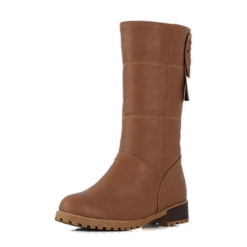 Solid Color Winter Warm Ladies Boots