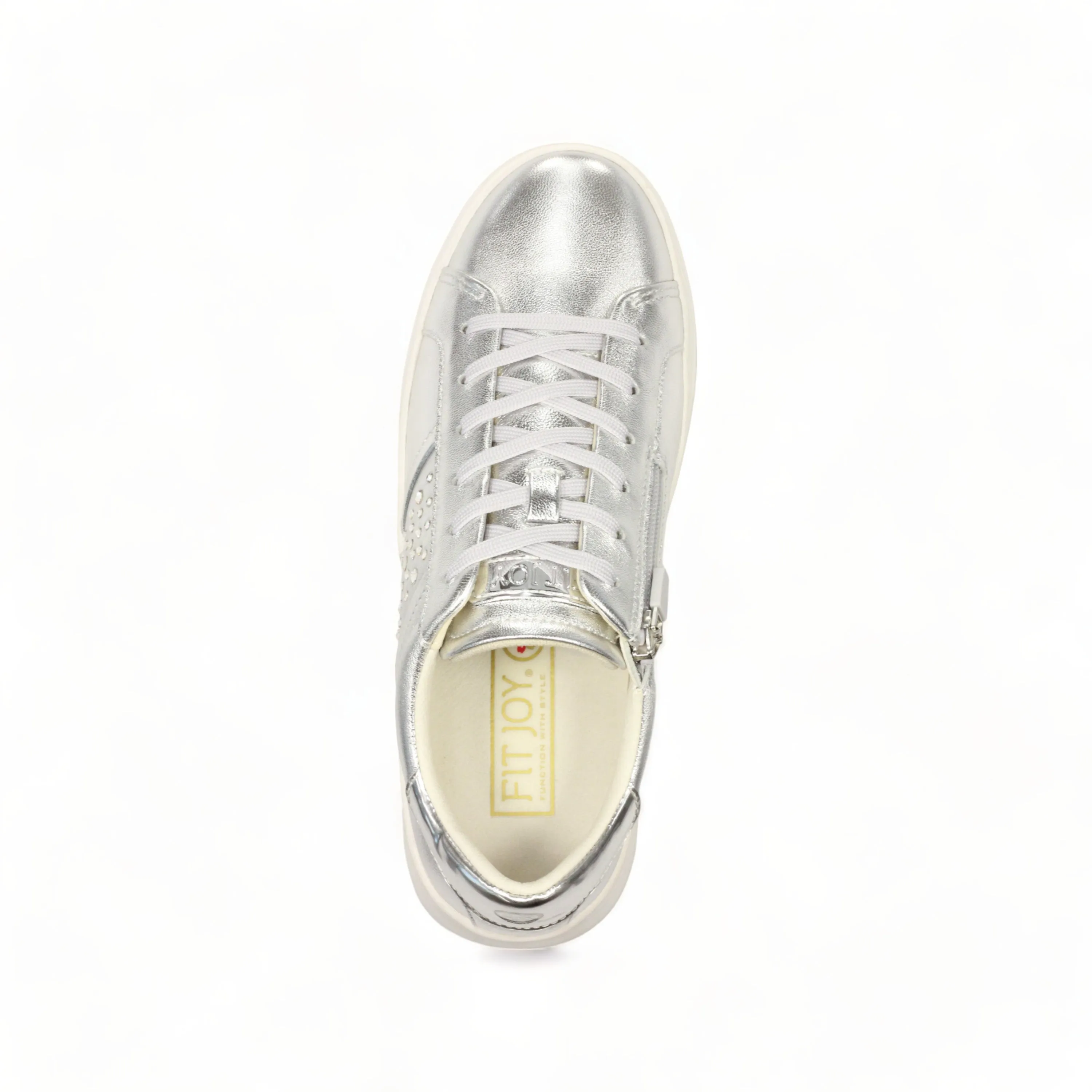 Sporty and elegant court sneakers decorated with Swarovski crystals #FJ124