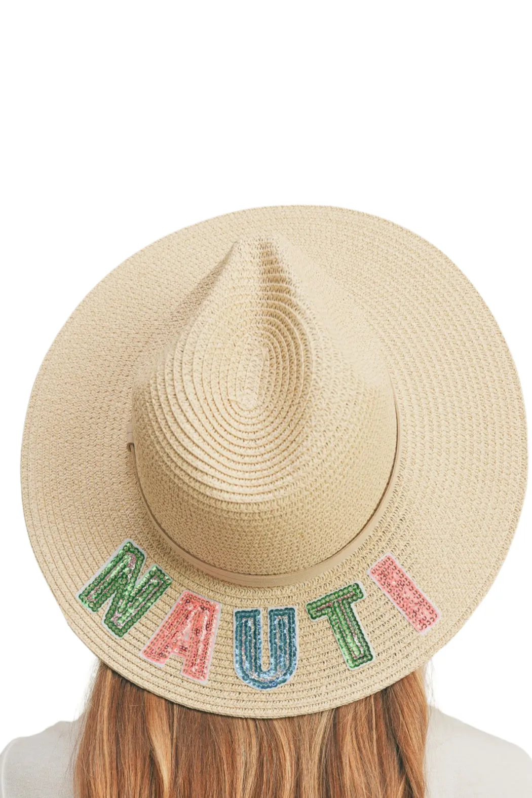 Straw Sequin Nauti Panama Hat