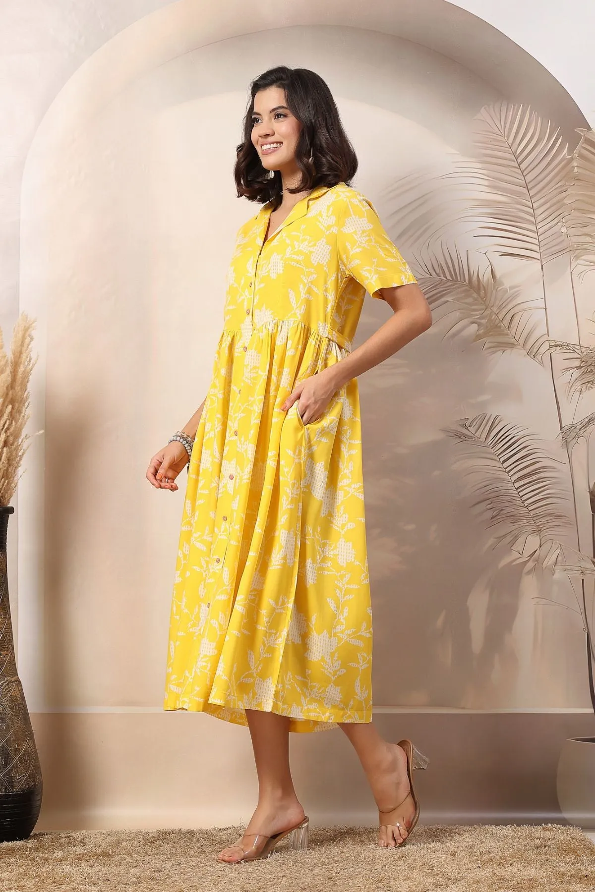 Sunshine Bloom Maternity Zipless Feeding Dress