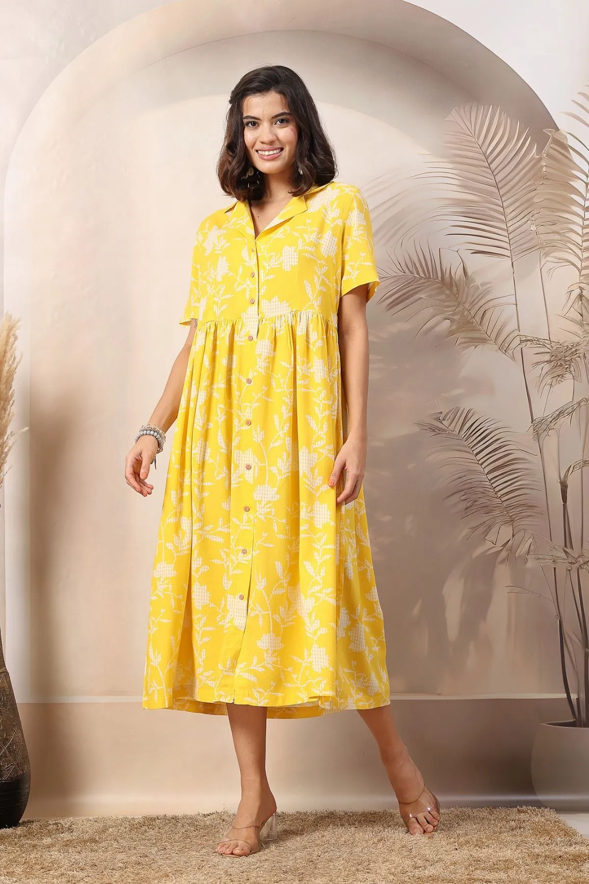 Sunshine Bloom Maternity Zipless Feeding Dress