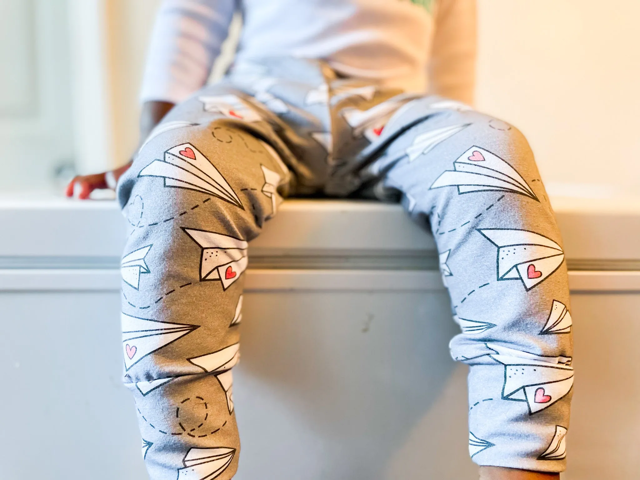 Valentine Paper Airplanes Slim Joggers