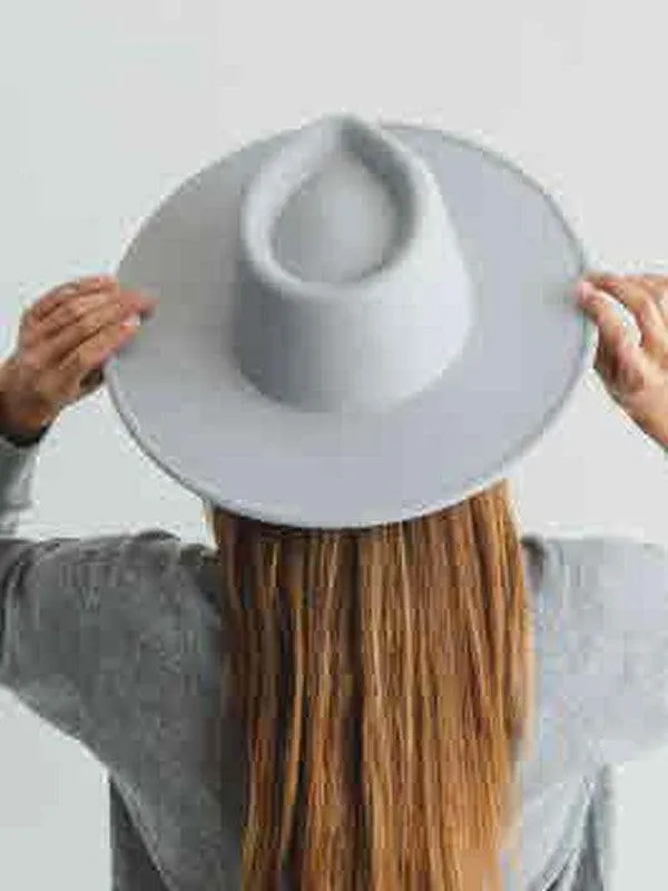 Vegan Felt Wide Brim Dandy Panama Hat For Women