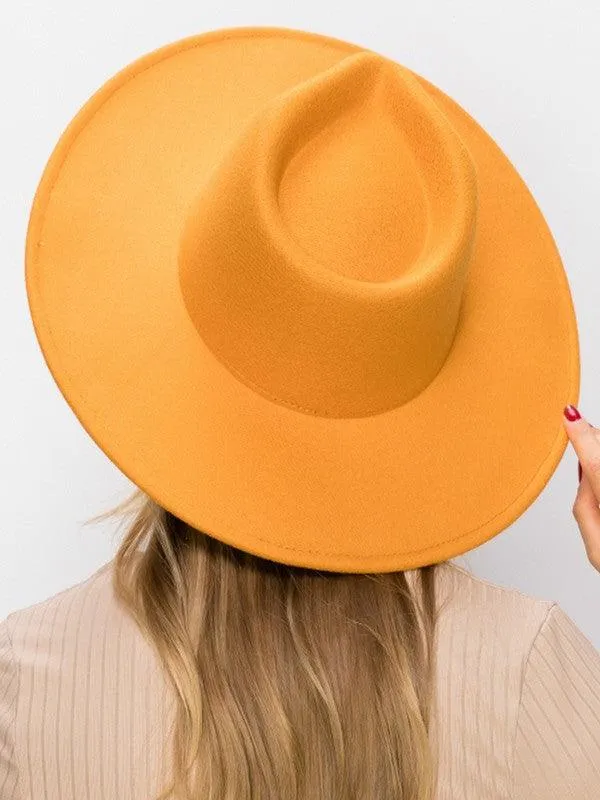 Vegan Felt Wide Brim Dandy Panama Hat For Women