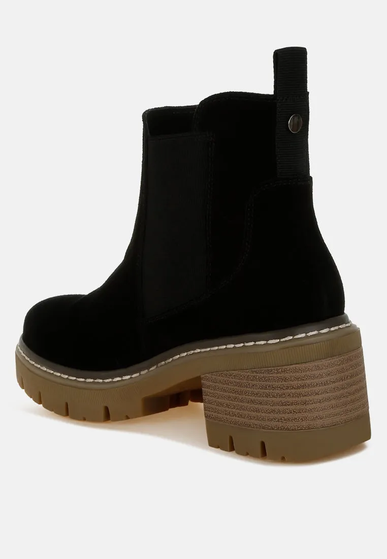 Vostok Suede Chunky Chelsea Boots