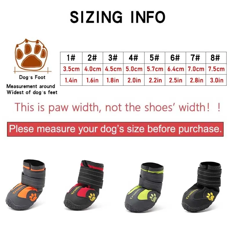 Warm Anti Slip Dog Boots For Snow