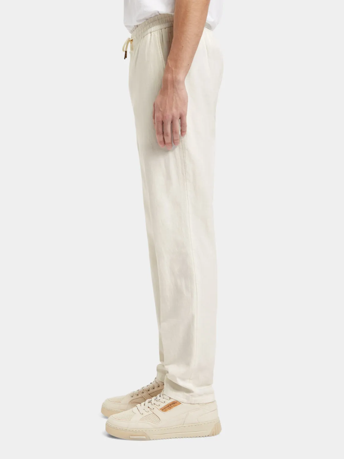 Warren straight-fit twill jogger pants